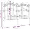 vidaXL Garden Fence with Spear Top Black 240x125 cm Powder-coated Steel