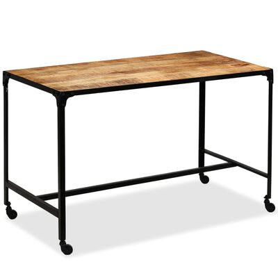 vidaXL Dining Table Solid Mango Wood and Steel 120x60x76 cm