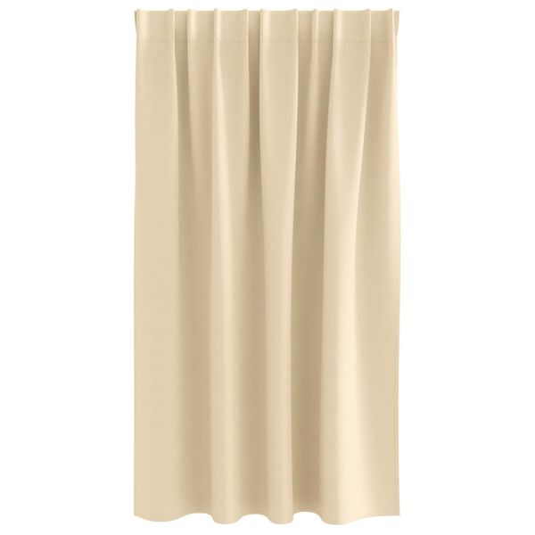 vidaXL Blackout Curtains with Rings 2 pcs Cream 140 x 140 cm Polyester