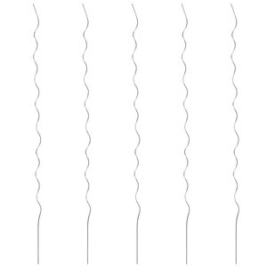 vidaXL 5 pcs Spiral Plant Supports 110 cm Galvanised Steel