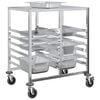 vidaXL Tray Trolley with 12 GN Containers 75x55x87 cm Stainless Steel