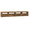 vidaXL TV Cabinet with LED Lights Smoked Oak 240x35x40 cm