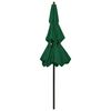 vidaXL 3-Tier Garden Parasol with Aluminium Pole Green 2.5 m