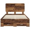 vidaXL Bed Frame with Headboard Old Wood 120 x 190 cm Engineered Wood