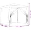 vidaXL Party Tent with 4 Mesh Sidewalls Blue 2.5x2.5 m HDPE