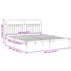 vidaXL Metal Bed Frame without Mattress with Headboard Black 183x203cm