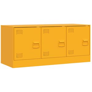 vidaXL TV Cabinet Mustard Yellow 99x39x44 cm Steel