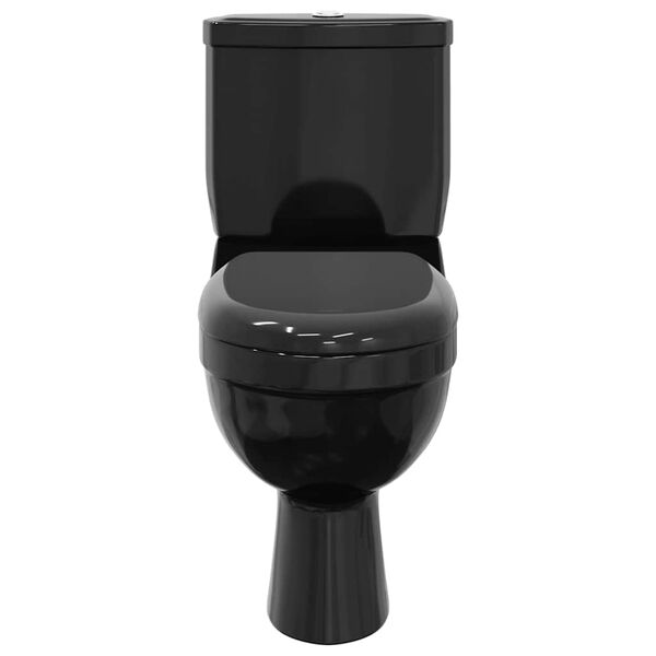 vidaXL Toilet With Cistern Black