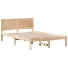 vidaXL Bed Frame Brown 135 x 190 cm Solid Pine wood