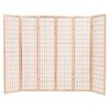 vidaXL Folding 6-Panel Room Divider Japanese Style 240x170 cm Natural