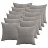 vidaXL Cushion Cover 12 pcs ALMELO Light Grey 50 x 50 cm Corduroy