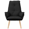 vidaXL Armchair Black 69 x 74 x 93 cm Sherpa Fabric