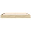 vidaXL Bed Frame without Mattress Sonoma Oak 160x200 cm Engineered Wood