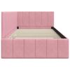 vidaXL Corner Bed Frame with Headboard Pink 90 cm x 190 cm Velvet