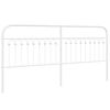 vidaXL Metal Replace Headboard White 200 cm