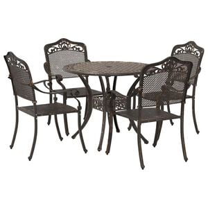 vidaXL Garden Dining Set 5 pcs Bronze Aluminium