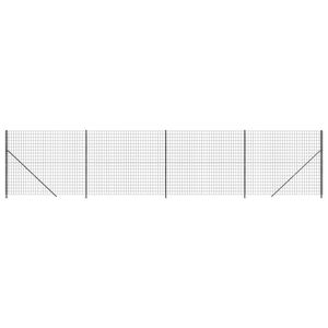 vidaXL Wire Mesh Fence with Flange Anthracite 1.4x10 m