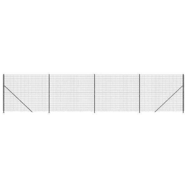 vidaXL Wire Mesh Fence with Flange Anthracite 1.4x10 m