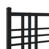vidaXL Metal Bed Frame without Mattress with Headboard Black 183x213cm