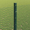vidaXL Fence with Post Green 1.2 x 100 m Steel and PVC