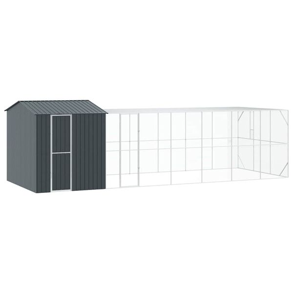 vidaXL Bird Cage Anthracite 845 x 304 x 247 cm Galvanised Steel