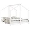 vidaXL Kids Bed Frame White 2x(80x200) cm Solid Wood Pine