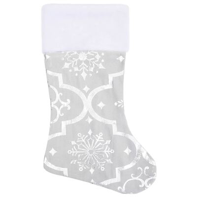 vidaXL Luxury Christmas Tree Skirt with Sock White 122 cm Fabric