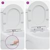 vidaXL Toilet Seat White 47 x 36 x 3.4 cm Duroplast