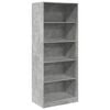 vidaXL Wardrobe Concrete Grey 80x50x200 cm Engineered Wood