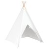 vidaXL Teepee Tent White 120 x 120 x 150 cm Fabric and Plastic