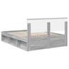 vidaXL Bed Frame Grey Sonoma 140 x 200 cm Engineered wood