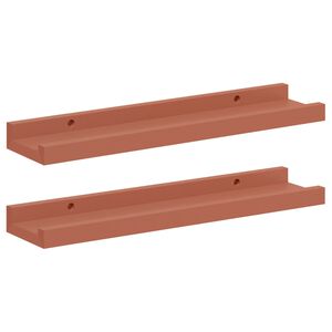 vidaXL Wall Shelf 2 pcs Red 40 x 9 x 3 cm Engineered Wood