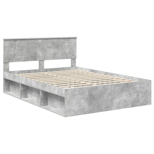 vidaXL Bed Frame with Headboard Concerte 140 x 200 cm Engineered wood