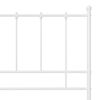 vidaXL Bed Frame without Mattress White Metal 120x200 cm