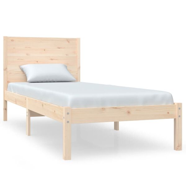 vidaXL Bed Frame without Mattress 75x190 cm Small Single Solid Wood