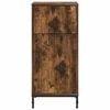 vidaXL Bathroom Cabinet with Drawer Smoked Oak 39.5 x 36 x 88 cm