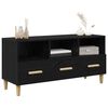vidaXL TV Cabinet Black Oak 102 x 36 x 50 cm Engineered Wood