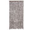 vidaXL Fly Curtain Brown and White 100x230 cm Chenille
