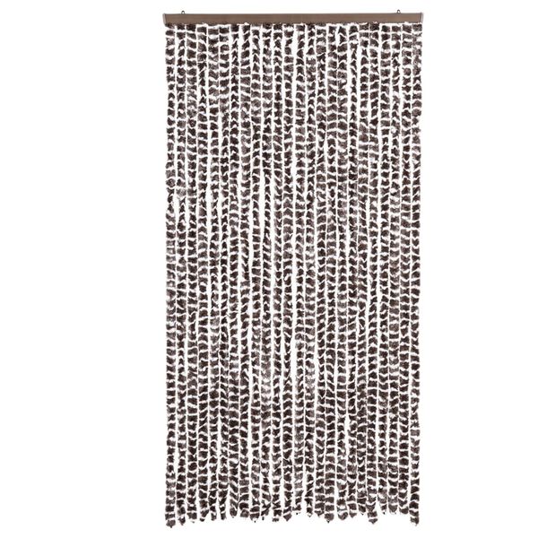 vidaXL Fly Curtain Brown and White 100x230 cm Chenille
