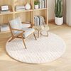 vidaXL Area Rugs Round Cream &Oslash; 200 CM