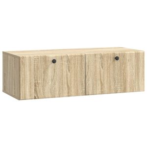 vidaXL Wall-Mounted TV Cabinet Wall-mounted Sonoma Oak 98 x 41 x 30 cm
