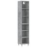 vidaXL Highboard Concrete Grey 34.5x32.5x180 cm Engineered Wood