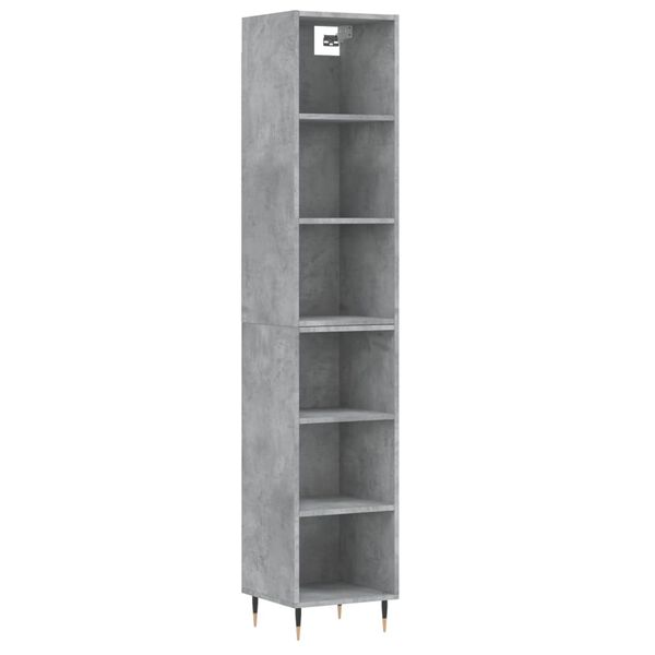 vidaXL Highboard Concrete Grey 34.5x32.5x180 cm Engineered Wood