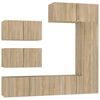 vidaXL 6 Piece TV Cabinet Set Sonoma Oak Engineered Wood