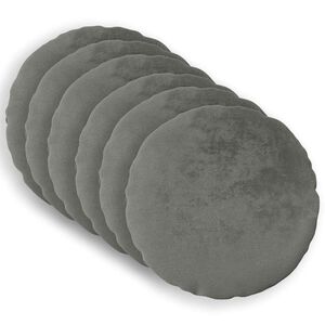 vidaXL Cushion Cover 6 pcs HEERLEN Dark Grey Dia. 30 cm Flannel