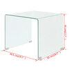 vidaXL Coffee Table Tempered Glass 49.5x50x45 cm Clear