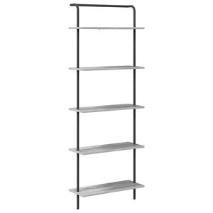 vidaXL Bookshelf 5-Tier 60 x 24 x 168 cm Engineered wood Grey Sonoma