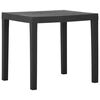 vidaXL Garden Table | Grey | Plastic | Medium | Durable | Garden Table