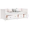vidaXL Day Bed without Mattress White 75x190 cm Small Single Solid Wood Pine