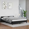 vidaXL Bed Frame without Mattress Black 135x190cm Double Faux Leather